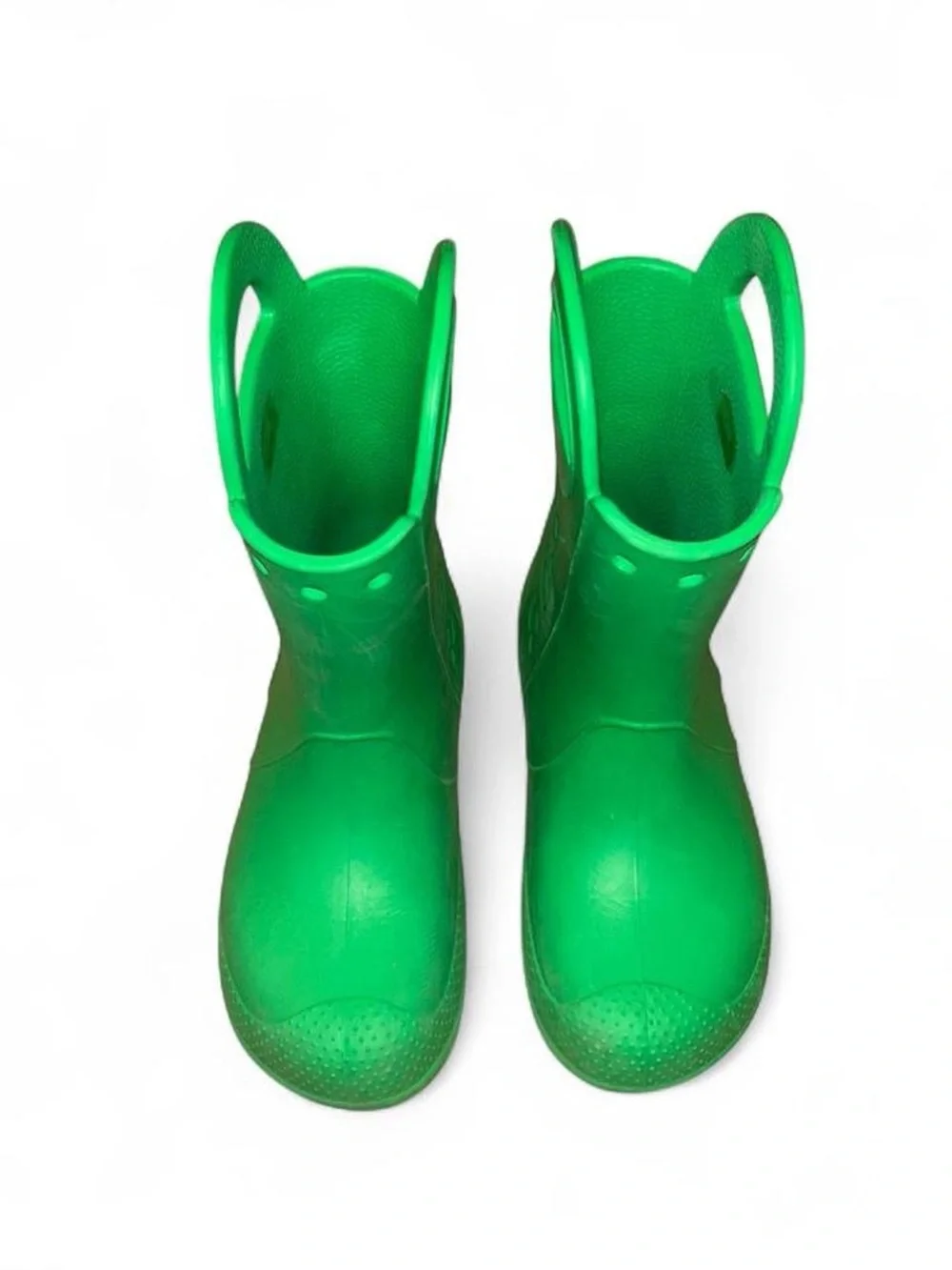 CROCS Kids Green Pull-On Waterproof Rain Boots size 3